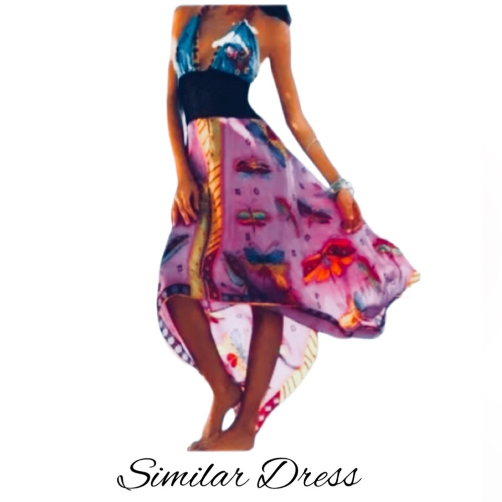 Lyndia Procanik Silk & Crochet Halter Dress 12 - Picture 10 of 10